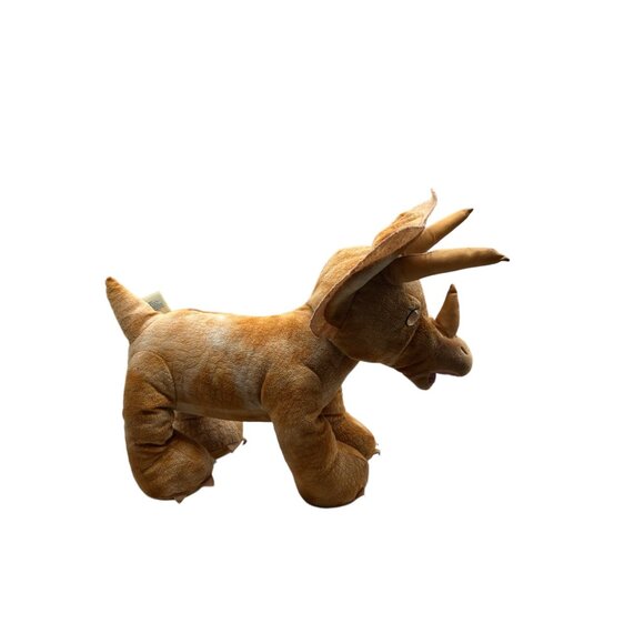 Build a Bear 16" Triceratops Brown Tan Horns Dinosaur Plush Stuffed Animal - Picture 5 of 11